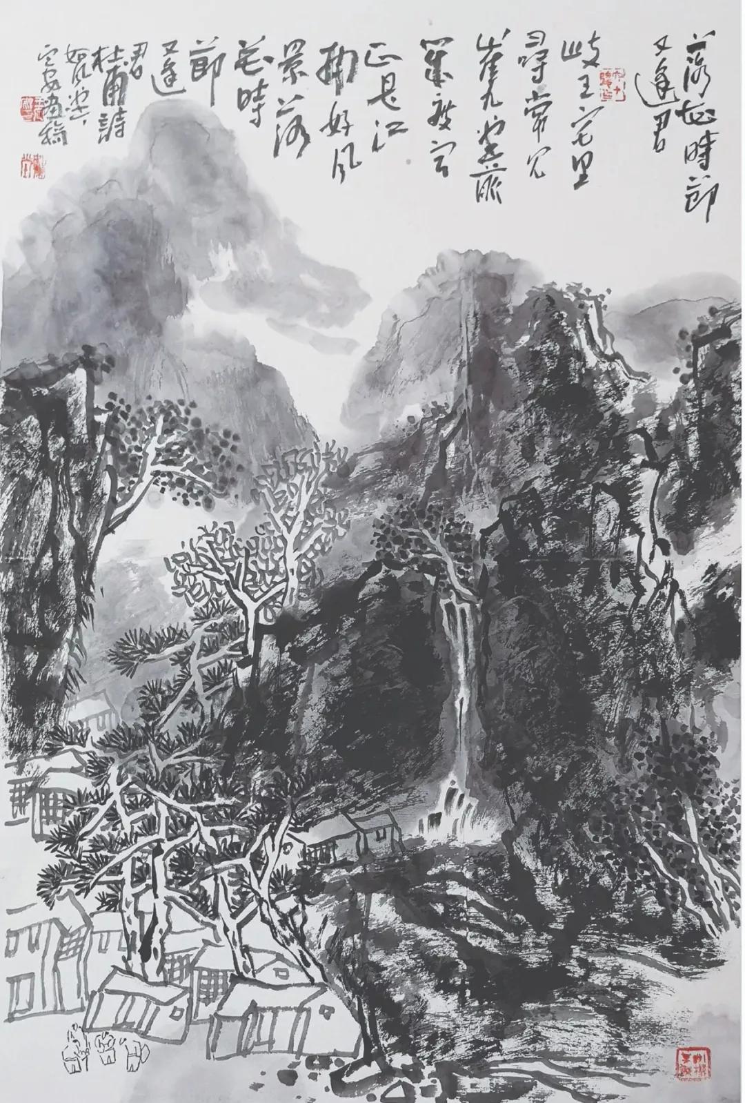 传统传承著名画家赵规划师生艺术作品展在淮北市博物馆开展