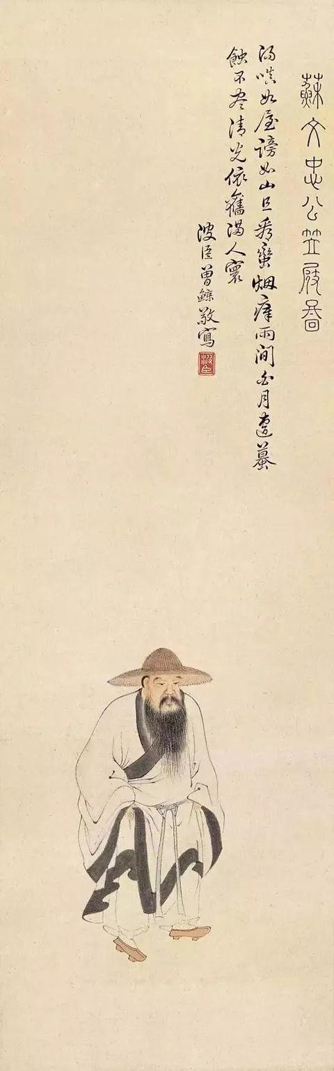 不像是一些古画中的严肃和威严,让人望而生畏.能够画出这样