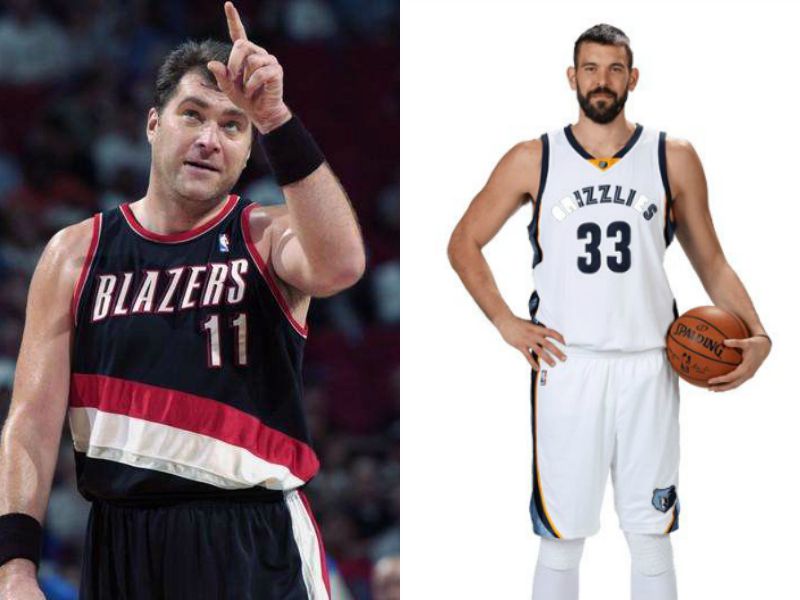 年轻时期的萨博尼斯在和大卫罗宾逊的对抗中平分秋色,即使已经33岁,双