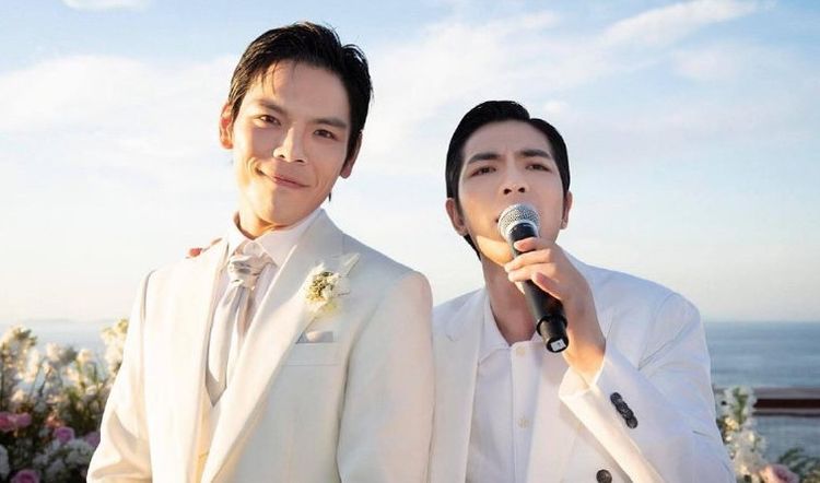 向佐婚礼与萧敬腾同框同穿白西装网友确定不是双胞胎