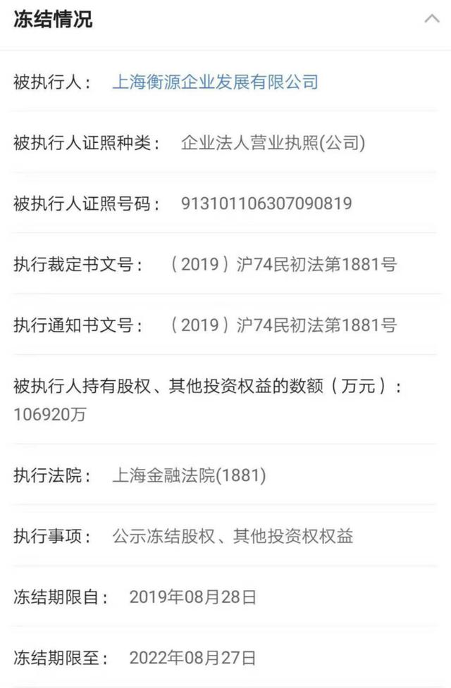 "上海申鑫足球幕后老板徐国良再爆股权遭冻结"