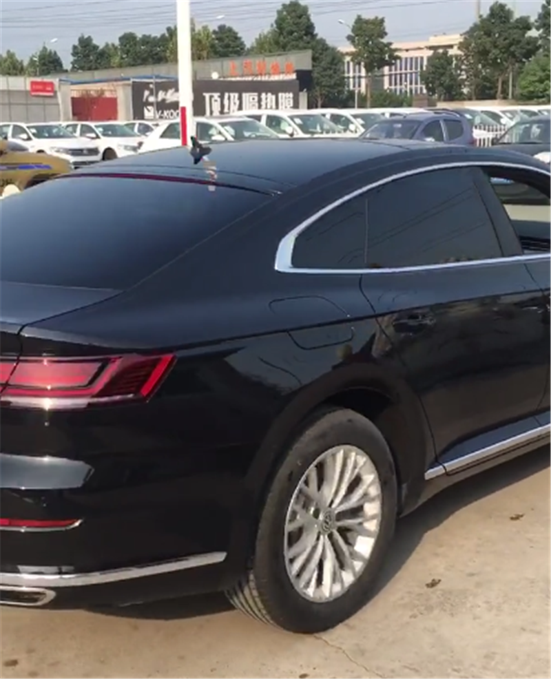 罕见"幻影黑"大众cc,落地23万似"黑武士",无框车门成卖点