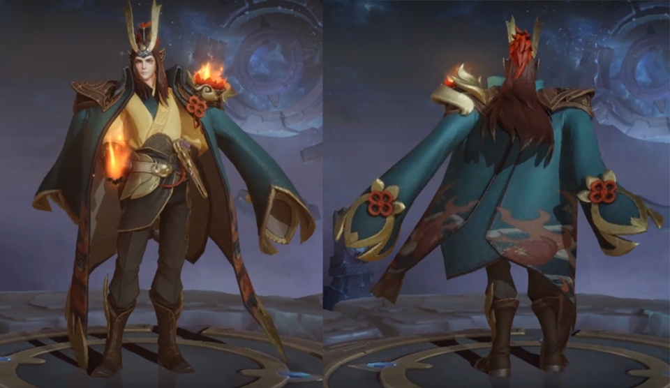 王者荣耀:周瑜赤莲之焰特效预览,伽罗星元皮肤模型公布