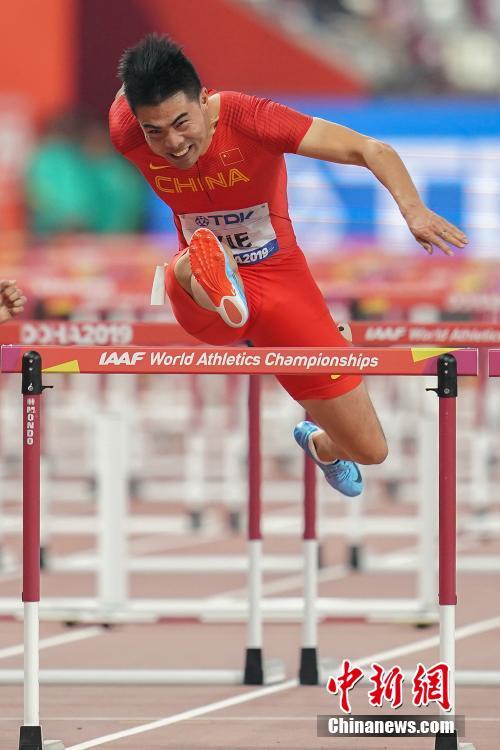 多哈田径世锦赛男子110米栏决赛:中国选手谢文骏获第四名多哈田径