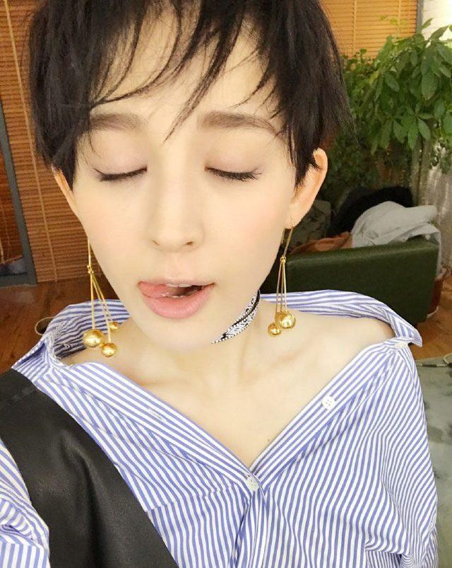 女星留狗啃式刘海赵丽颖像小正太刘诗诗干练杨幂认不出