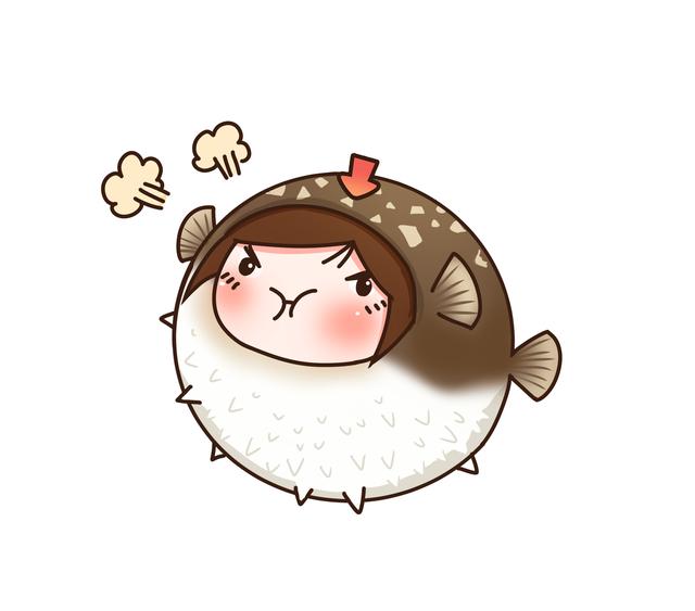 有点像河豚,一遇到刺激就会变身.