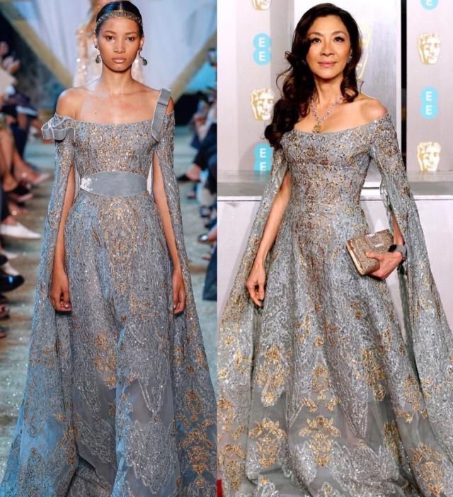 穿过eliesaab的女星vs超模巩俐女皇气质德普前妻美艳迷人