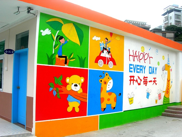 幼儿园外墙简单大方图片