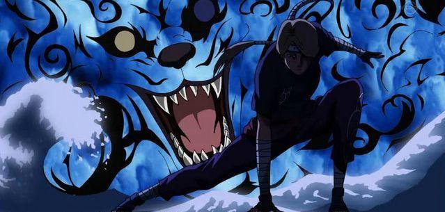 火影忍者拥有着蓝色火焰的妖猫温柔的二尾又旅