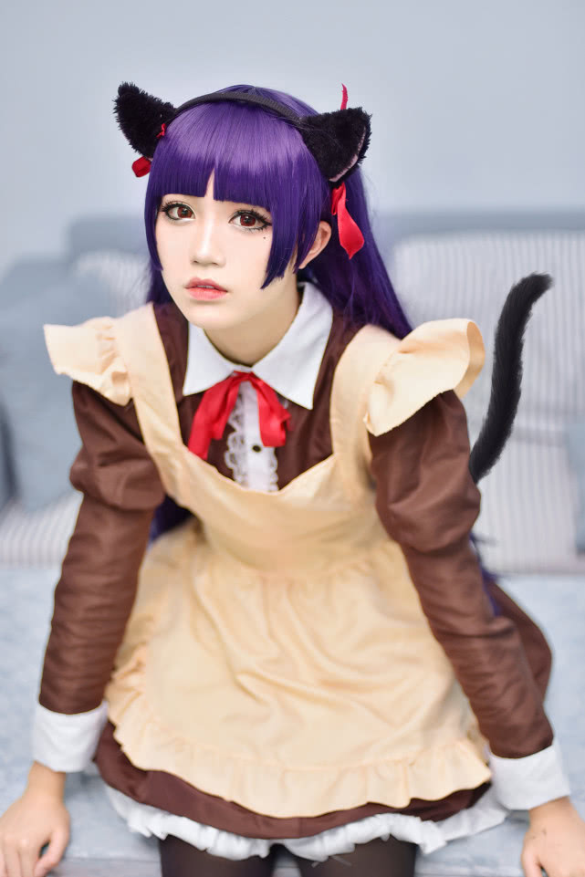 cos:猫咪女仆装五更琉璃 显得更可爱呢
