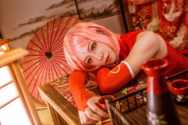 cos:春野樱旗袍 新年的樱花酿,要来尝尝麽?