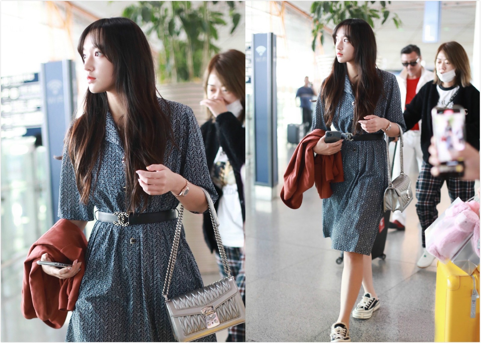 程潇颜值是真高,穿奶奶最爱的衬衫裙配帆布鞋,依旧美成洋娃娃