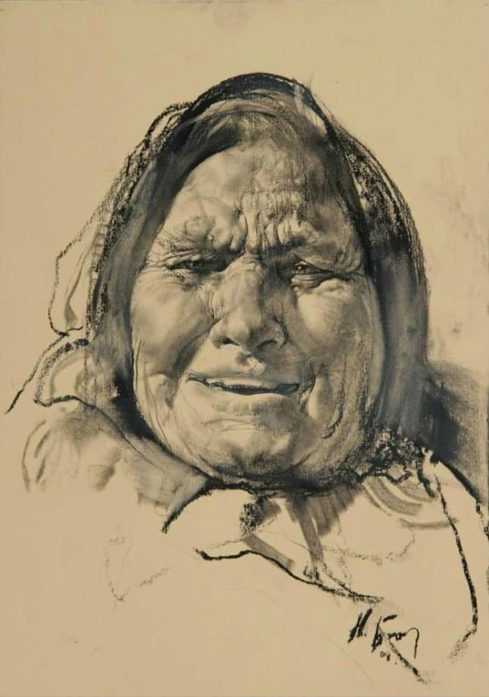 欧洲艺术家绘画作品欣赏俄罗斯艺术家尼古拉61布洛欣素描篇