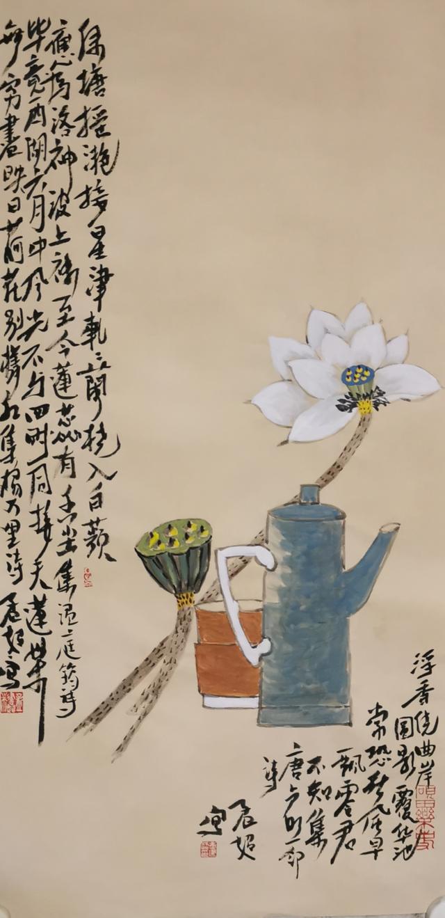 展出作品展出作品展出作品画家孟超将水墨与重彩结合,使他花鸟画比