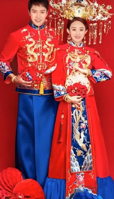 赵丽颖冯绍峰婚纱照被疯传?两人穿红色喜服,网友无法淡定