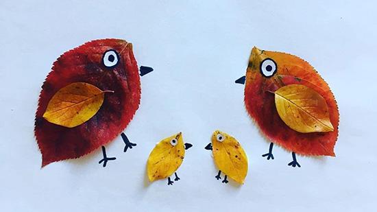 幼儿园手工,不会做?8个实用的树叶画教程,陪孩子一起制作吧