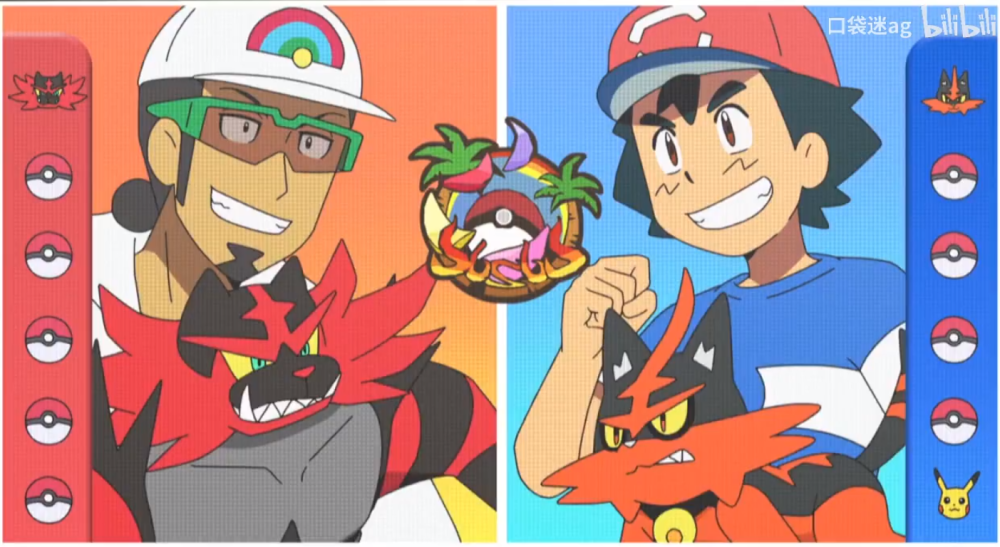 神奇宝贝小智打赢博士成阿罗拉最强守护神卡璞呜呜不敌皮神