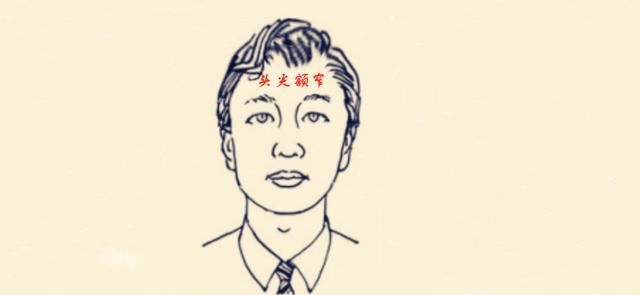 一,头尖额窄