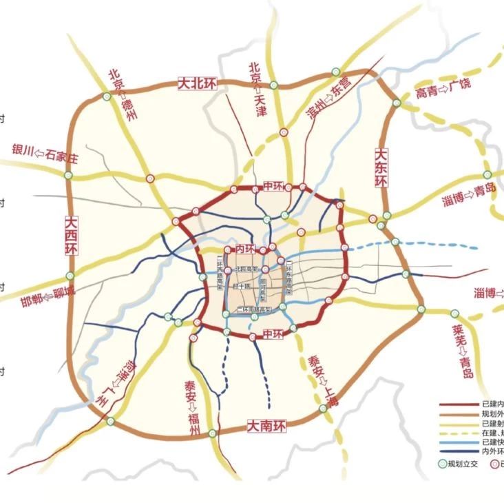 济南大南环,大北环线路走向公示,大东环计划明年通车