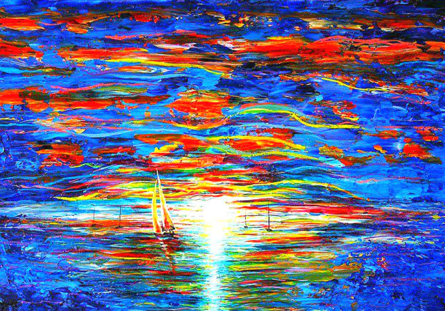 盲人30岁学画,靠手指区别颜料,画出色彩绚烂大世界