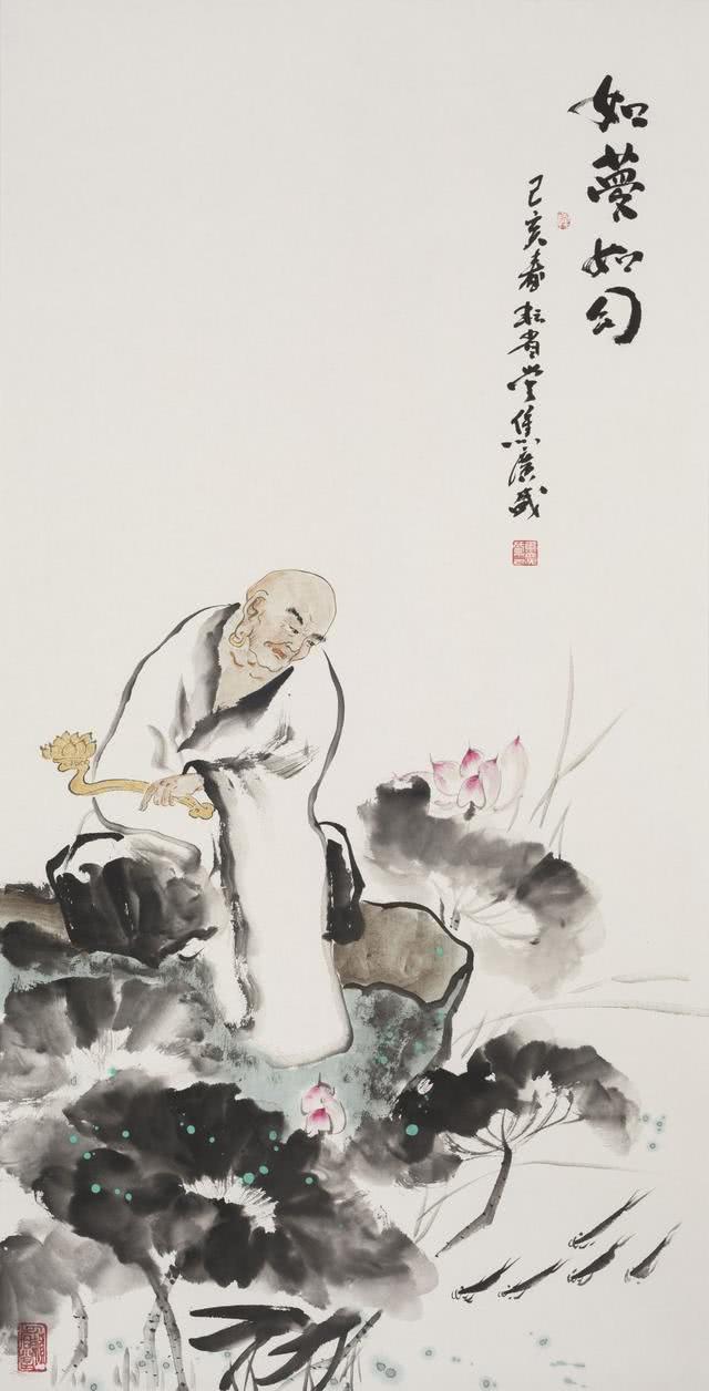 著名画家焦广盛作品欣赏感知参禅悟道的三重境界