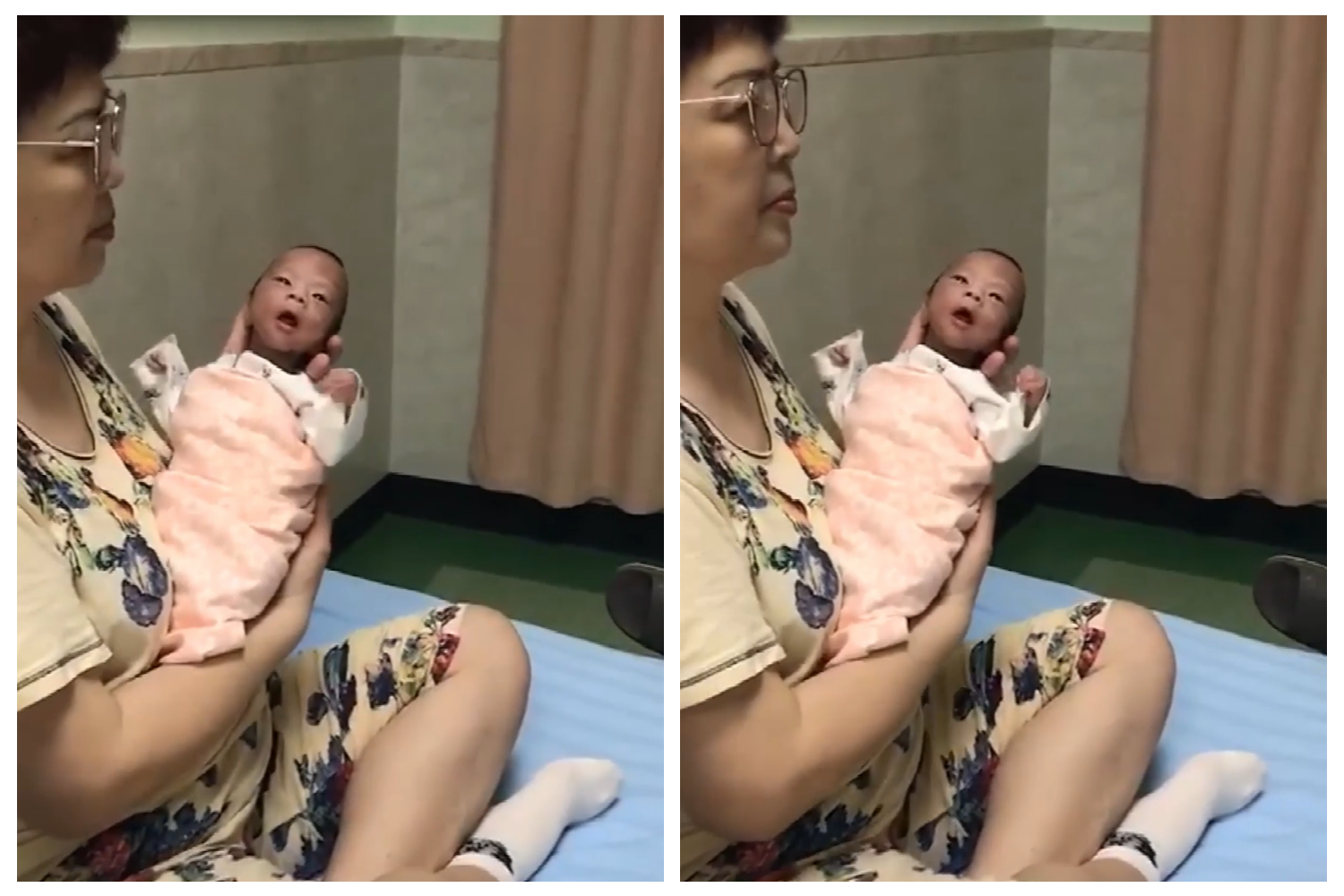 不到7个月就出生的早产宝宝,体重仅有1.4公斤,看着都心疼