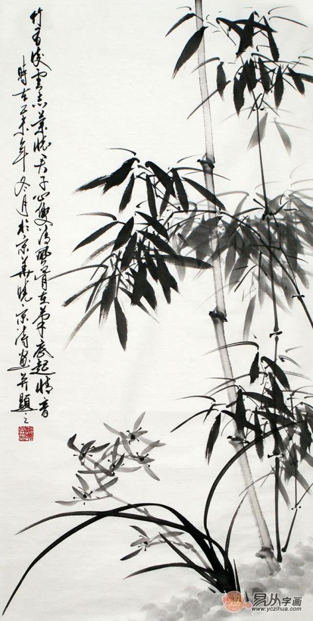 中国画竹子郑晓京写意竹子国画至高境界的风骨