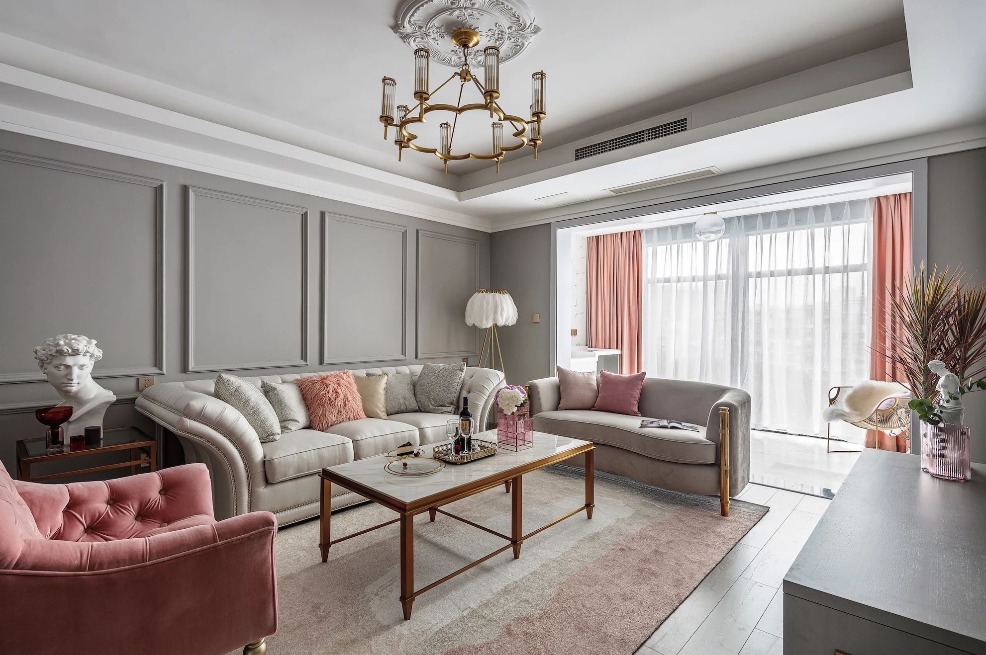 126㎡轻奢美式风格装修,打造一见倾心的优雅风范!
