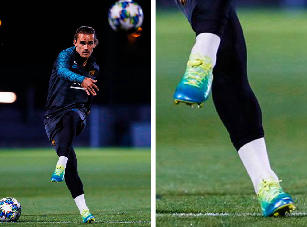 虽然有些球员在与品牌合同到期后会选择穿着老款球鞋,不过格里兹曼与