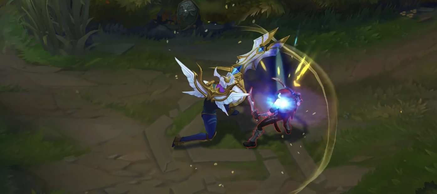 s9赛季奖励皮肤"胜利剑魔"试玩:翅膀贼帅,一半天使一半恶魔