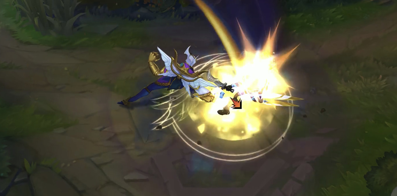 s9赛季奖励皮肤"胜利剑魔"试玩:翅膀贼帅,一半天使一半恶魔