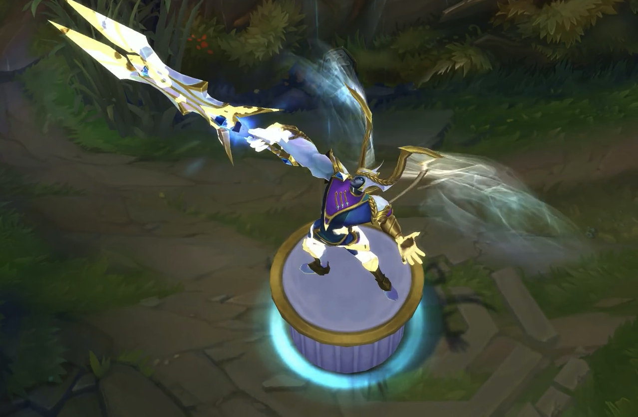 s9赛季奖励皮肤"胜利剑魔"试玩:翅膀贼帅,一半天使一半恶魔