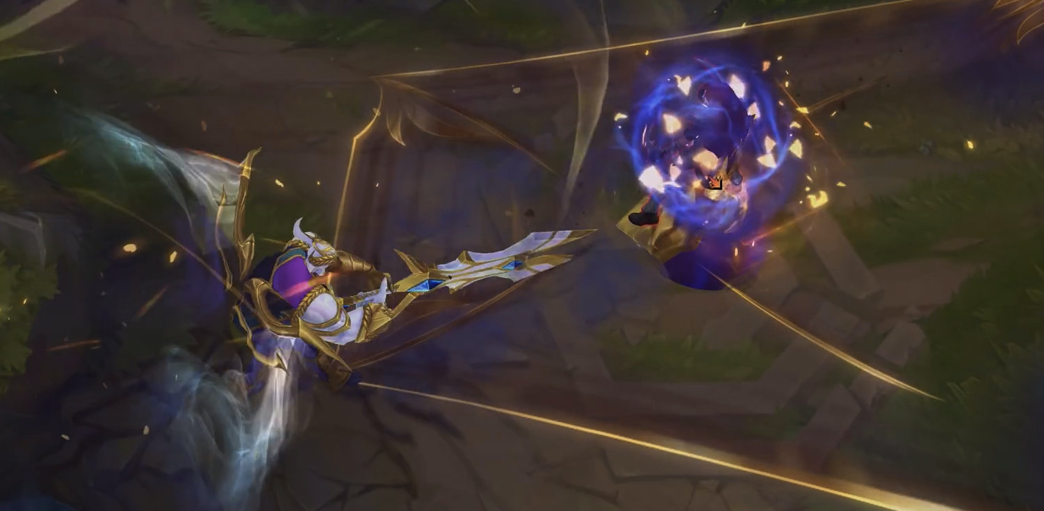 s9赛季奖励皮肤"胜利剑魔"试玩:翅膀贼帅,一半天使一半恶魔