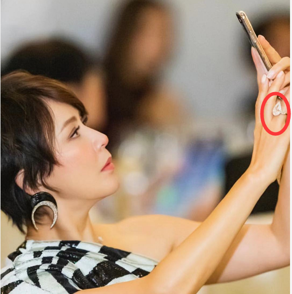 54岁刘嘉玲靓装出席慈善晚宴,超大钻戒太亮眼,暗炫财力雄厚?