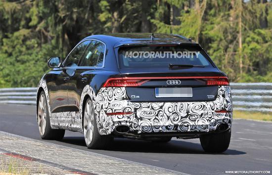搭载4.0升V8发动机，奥迪RS Q8最新测试照曝光，洛杉矶车展首发