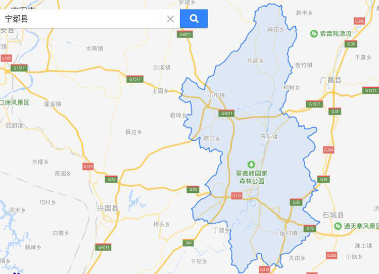 宁都县城地图图片