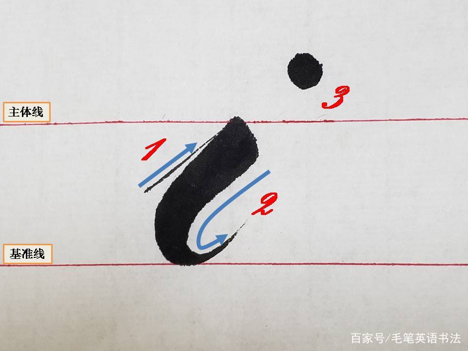 （十三）毛笔英文书法入门之圆体基本笔画弯钩|弯钩|基准线|写法_新浪新闻