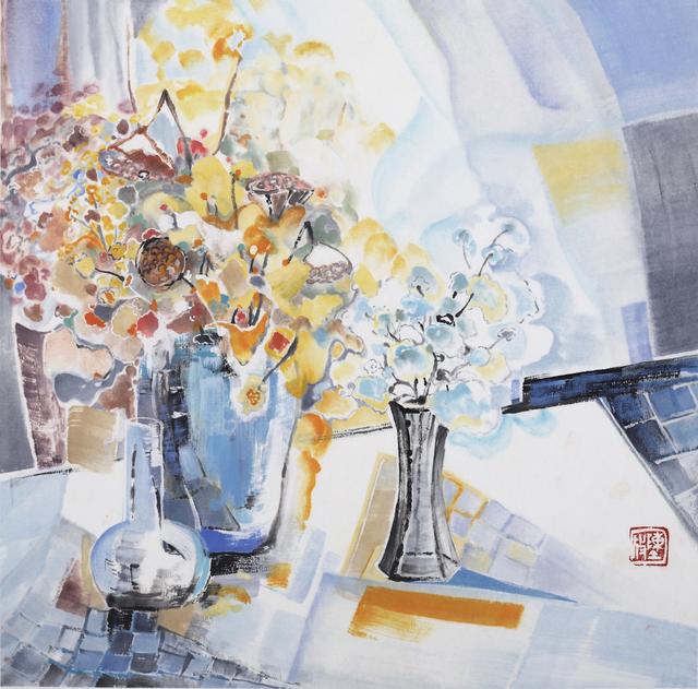 笔墨晕染,画面绚丽唯美,青年女画家陈放作品欣赏