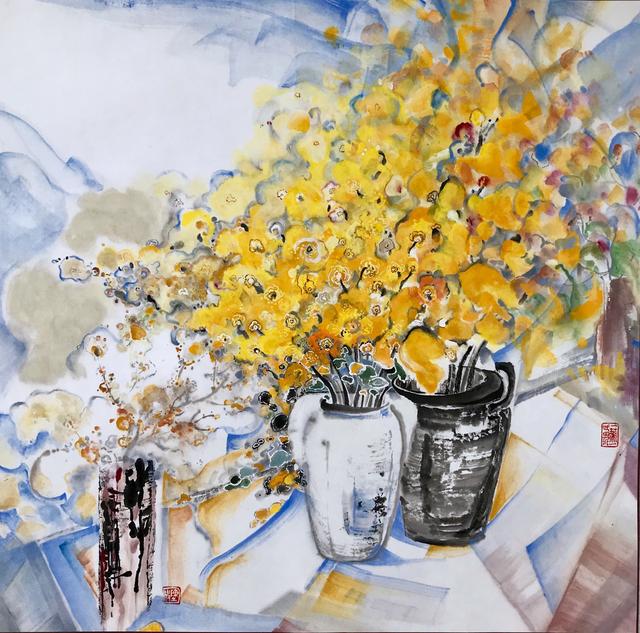 笔墨晕染,画面绚丽唯美,青年女画家陈放作品欣赏