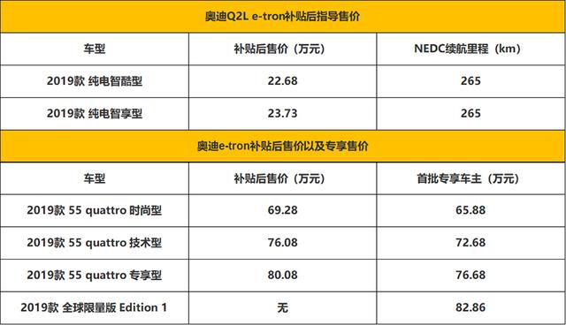 28万起 奥迪e-tron正式上市