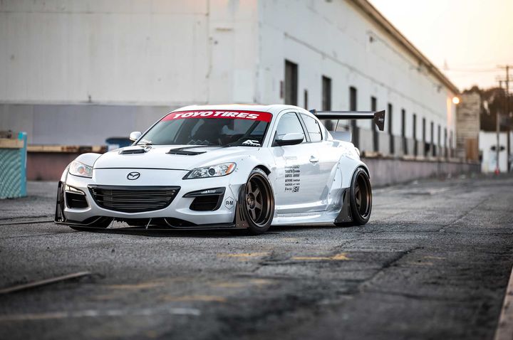 改装矿物白色2009马自达rx-8