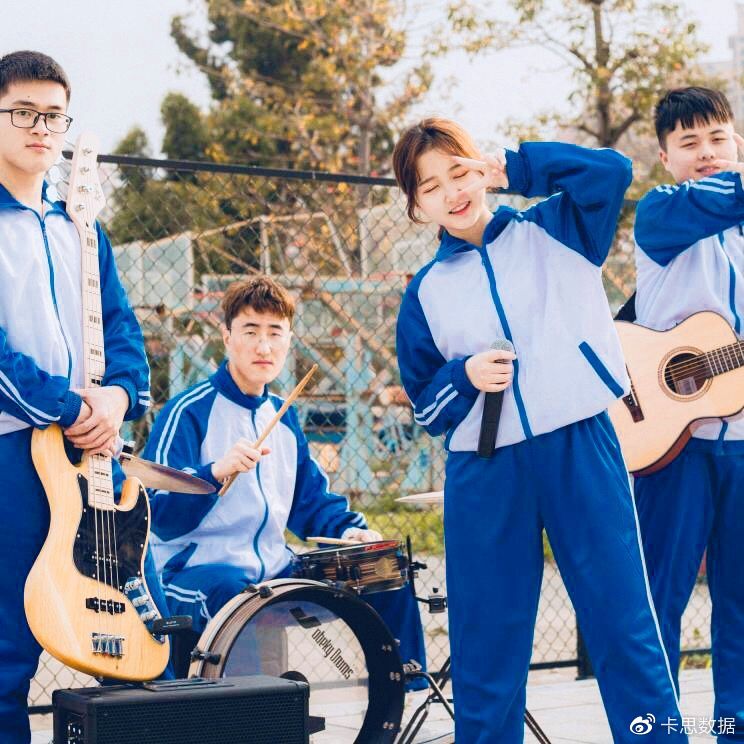 蓝光乐队是由四名在校大学生组成的乐队,三名男生负责配乐和伴奏,一名