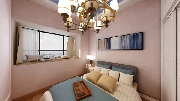 美涂士艺术漆古典欧式风格106平方三室一厅装修效果图