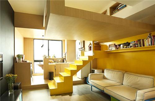 35平米小户型loft装修效果图,35平米小户型变身跃层别墅