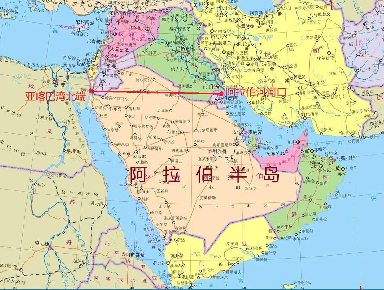 阿拉伯海位置地图图片