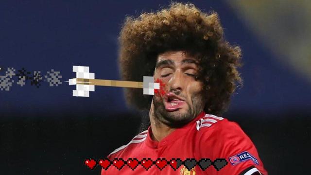 欧洲超级杯费莱尼一举成名的著名狰狞表情包,被来自全球的无数p图大师