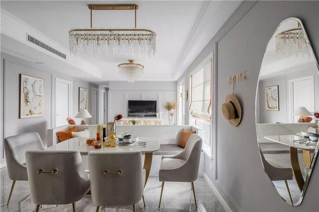 140㎡轻奢浪漫法式4室装修，焦糖色秋冬太温馨了，精致时尚的典范