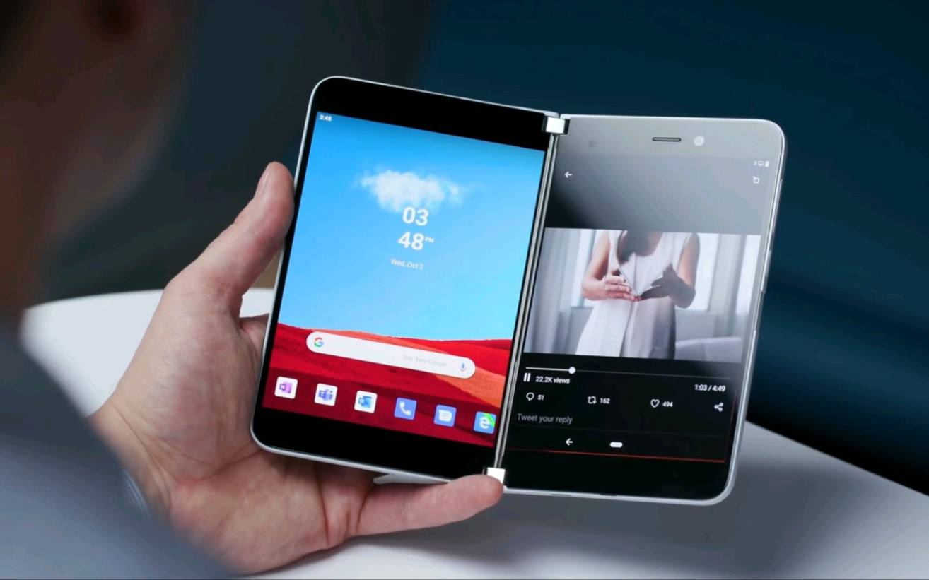 5g版双屏折叠手机surface duo来了!