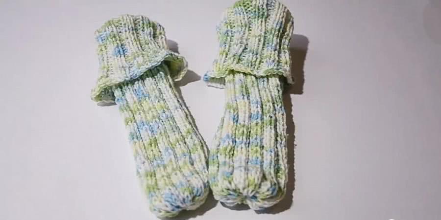 毛线编织教程,反正针袜套的编织方法