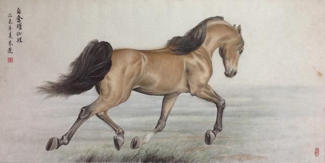 春风得意马蹄疾一日看尽长安花画家王来蓬画作欣赏